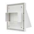 Kép 2/6 - Műanyag szellőzőrács esővédő előlappal csőcsonkkal 150x150 mm/110x55 mm