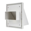 Kép 3/6 - Műanyag szellőzőrács esővédő előlappal csőcsonkkal 150x150 mm/110x55 mm