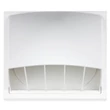 Kép 5/6 - Műanyag szellőzőrács esővédő előlappal csőcsonkkal 150x150 mm/110x55 mm