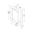 Kép 2/2 - Zárható fém szervizajtó 600x800 mm fehér