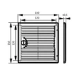 Kép 4/4 - Műanyag szervizajtó szellőzőrácsal 150x150 mm