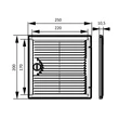 Kép 4/4 - Műanyag szervizajtó szellőzőrácsal 200x250 mm