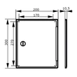 Kép 4/4 - Műanyag forgó záras szervizajtó 200x300 mm