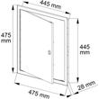 Kép 5/5 - Műanyag szervízajtó fogantyúval 450x450mm