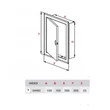 Kép 3/3 - Fém szervizajtó fogantyúval fehér színű 150X150 mm