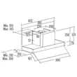 Kép 2/4 - CATA - Páraelszívó TENTA 900 XGWH Hob to Hood 