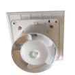 Kép 3/5 - Fürdőszoba ventilátor fehér üveg előlappal, időzítővel és páraérzékelővel