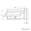 Kép 3/7 - Visszacsapó szelep, szag és pára záró, szögletes csövekhez 110 x 55 mm
