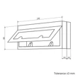 Kép 4/7 - Visszacsapó szelep, szag és pára záró, szögletes csövekhez 220 x 90 mm