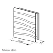 Kép 4/4 - PVC szellőzőrács rovarvédő hálóval 160 x 160 mm