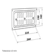 Kép 4/4 - Rozsdamentes acélból készült szellőzőrács mechanikus szabályozással 260x165 mm