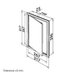 Kép 4/4 - RVDR 300x600 mm szervízajtó fogantyúval, fehér