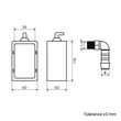 Kép 7/7 - 110x55 mm műanyag kondenzvíztartály szögletes 