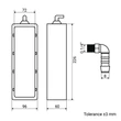 Kép 7/7 - 220x90 mm műanyag kondenzvíztartály szögletes 