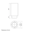 Kép 3/3 - Szénszűrő csővezetékbe Ø 100 mm, 250 mm hosszú