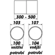 Kép 2/2 - PVC teleszkópos csővezeték Ø 100 mm, hossz 300 - 500 mm