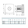 Kép 2/6 - Cata X-Mart 10 Inox Timer ventilátor utószellőztető funkcióval, pillangószeleppel 