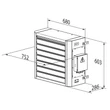 Kép 3/5 - Falra szerelhető elektromos hőlégfúvó ventilátorral 12kW