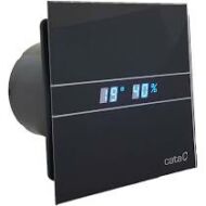 Fürdőszoba ventilátor CATA E-100GTH BK időzítővel és páraérzékelővel Fekete színű