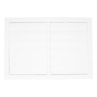 Műanyag szellőzőrács gravitációs zsaluval 603x424 mm