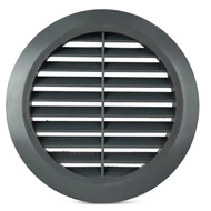 Műanyag Grafit szellőzőrács rovarhálóva 100 mm