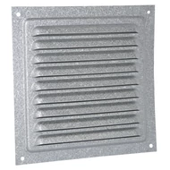 Horganyzott fém szellőzőrács rovarhálóval 250x250 mm