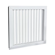 Műanyag szellőzőrács fix zsaluval GPU 214x214 MM
