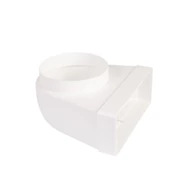 90° átalakító idom kerek csővezetékről szögletesre 220x90 mm - O 150 mm