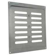 Rozsdamentes acélból készült szellőzőrács mechanikus szabályozással 260x90 mm