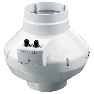 TURBINE P 200 STARK T műanyag centrifugális csőventilátor termosztáttal, fordulatszám szabályzóval