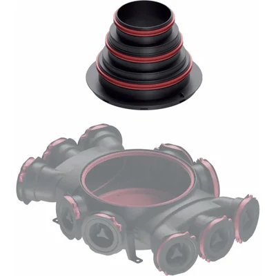 OctoPLUS osztódoboz felső oldali légcsatorna csatlakozó idom 125/160mm/200mm
