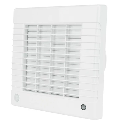 Csendes fürdőszoba ventilátor automata zsaluval, időzítővel és páraérzékelővel Ø 100 mm