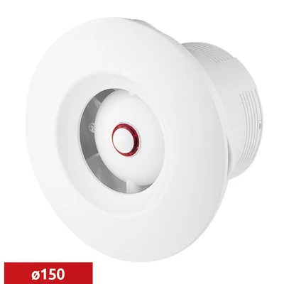 Orbit fürdőszobai ventilátor, páraérzékelővel, állítható időkapcsolóval 150 mm