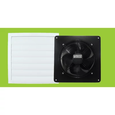 Ipari fali ventilátor RAB TURBO 300, gravitációs zsaluval, szett