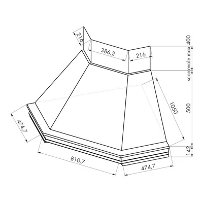 Kdesign - Páraelszívó CLASSICA SAROK 105 T600