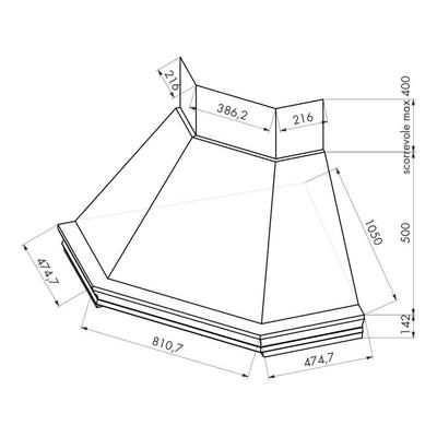 Kdesign - Páraelszívó CLASSICA SAROK 105 T600