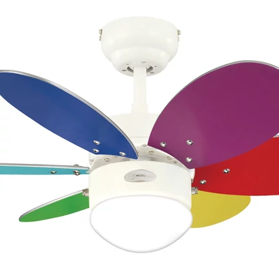 Mennyezeti ventilátor Westinghouse Turbo II fehér, színes, fenyőfa