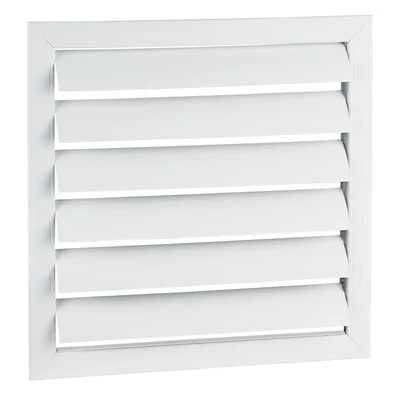 Műanyag szellőzőrács gravitációs zsaluval 464x422 mm