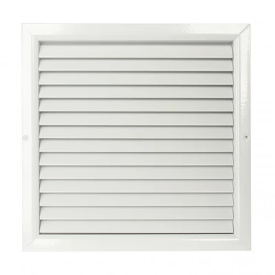 Alumínium szellőzőrács fix zsaluval 450x450 mm