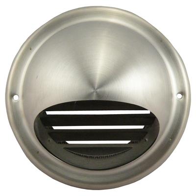 Fém szellőzőrács esővédő előlappal, csőcsonkkal 100 mm
