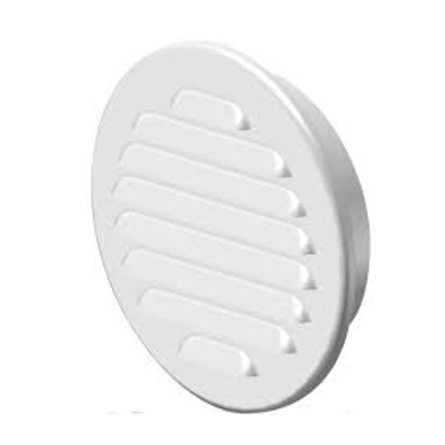 Fém szellőzőrács rovarhálóval fehér 100 mm 