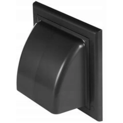 MŰANYAG SZELLŐZŐRÁCS ESŐVÉDŐ ELŐLAPPAL, CSŐCSONKKAL 125 MM SZÜRKE