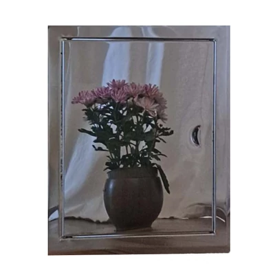 Krómozott acél szervizajtó 150x150