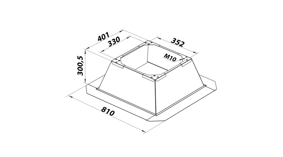 Telepítő keret tetőventilátorokhoz - Ø 355-400 mm